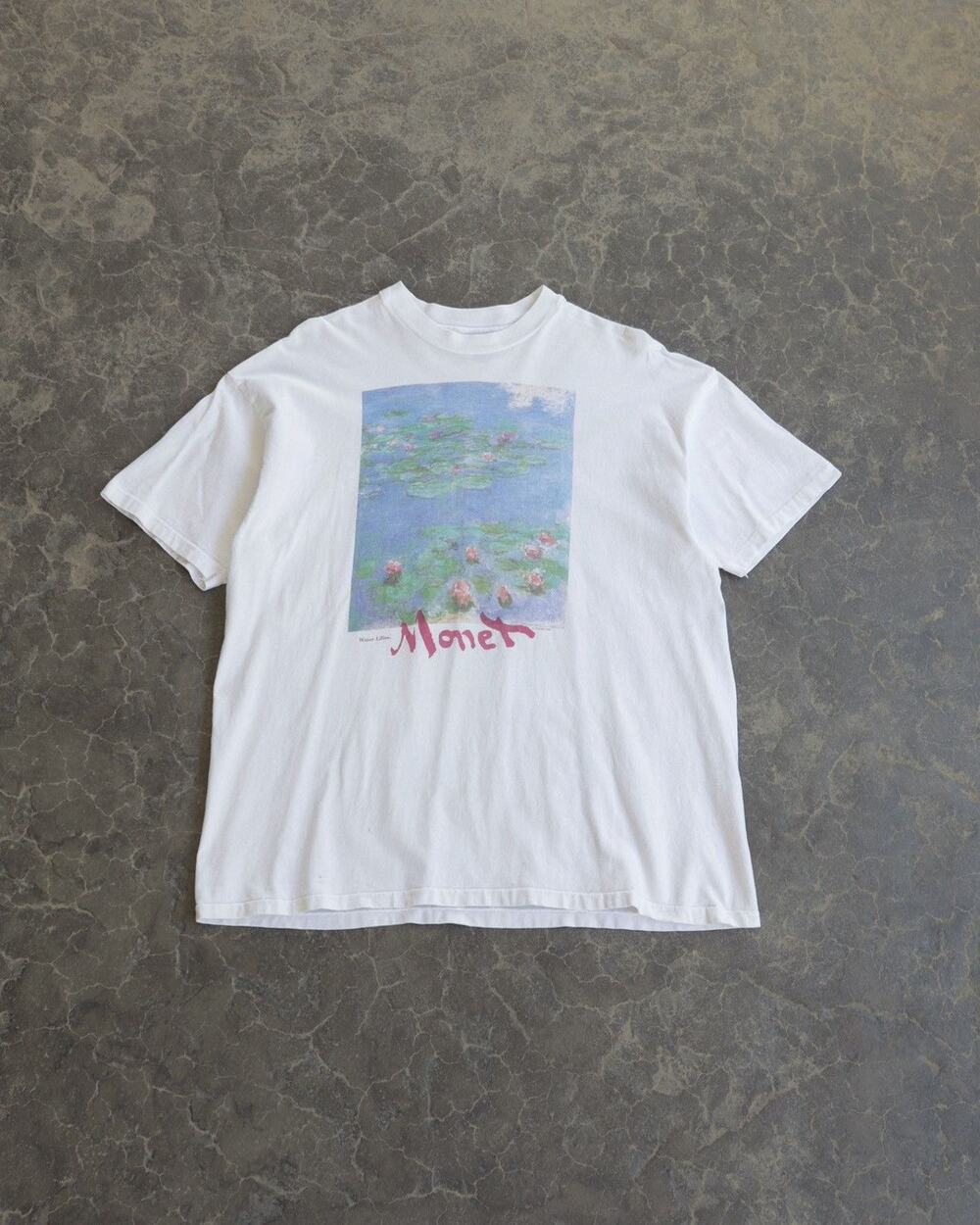 Vintage 90s Monet Lily Pad San Francisco White Art Rare Tee